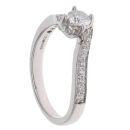 18ct White Gold 0.51ct Brilliant Cut Diamond Solitaire Twist Ring