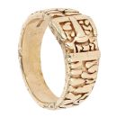 9ct Yellow Gold Textured Buckle Ring