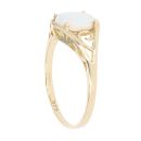 9ct Yellow Gold Created Opal Stone Set Ring