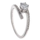 18ct White Gold 0.75ct Brilliant Cut Diamond Solitaire Twist Ring