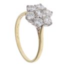 18ct Yellow Gold 1.35ct Brilliant Cut Diamond Cluster Ring
