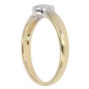 18ct Yellow And White Gold 0.20ct Brilliant Cut Diamond Solitaire Ring