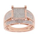 9ct Rose Gold 0.75ct Brilliant Cut Diamond Cluster Ring