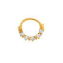 22ct Yellow Gold Cubic Zirconia Nose ring