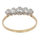 14ct Yellow Gold 0.75ct Brilliant Cut Diamond  Five Stone Ring