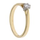 18ct Yellow Gold 0.20ct Diamond Solitaire Ring