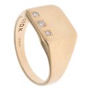 9ct Yellow Gold 0.05ct Diamond Signet Ring