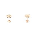 9ct Yellow Gold Cubic Zirconia Cluster Stud Earrings