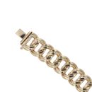 9ct Yellow Gold Double Link Fancy Bracelet 7.5"