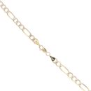 9ct Yellow And White Gold Figaro Chain 20"
