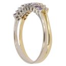 9ct Yellow And White Gold Amethyst And Cubic Zirconia Ring