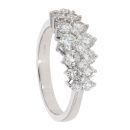 9ct White Gold 1.24ct Diamond 2 Row Ring by Anya Belle