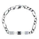 Sterling Silver Figaro ID Bracelet