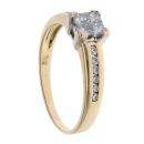 18ct Yellow Gold Princess Cut 0.50ct Diamond Cluster Ring