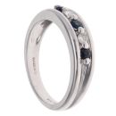 18ct White Gold 0.11ct Diamond And Sapphire Ring