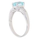 18ct White Gold 0.10ct Diamond And Tourmaline Solitaire Ring