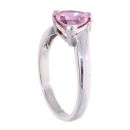 9ct White Gold Pink Gem Stone Set Ring