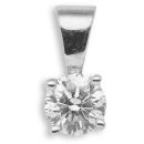 18ct White Gold 0.50ct Diamond Claw Set Pendant