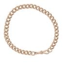 9ct Rose Gold Albert Bracelet 9"
