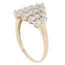 9ct Yellow Gold Cubic Zirconia Cluster Ring
