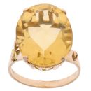 9ct Yellow Gold Single Stone Citrine Ring