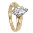 18ct Yellow Gold Marquise Cut 1.00ct Diamond Solitaire Ring