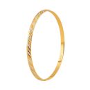 22ct Yellow Gold Bangle With Rhodium