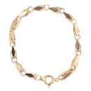 14ct Yellow Gold Greek Key Fancy Bracelet 8.5"