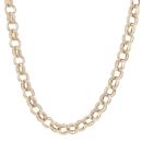 9ct Yellow Gold Patterned And Plain Belcher Chain 28"