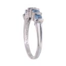 9ct White Gold 5 Stone Tanzanite Ring