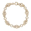 9ct Yellow Gold Fancy Bracelet 8"