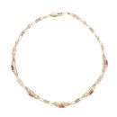 9ct Yellow Gold Garnet and Diamond Bracelet 7"