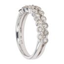 9ct White Gold 0.90ct Diamond Two Row Eternity Ring