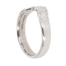 18ct White Gold Patterned Wishbone Ring