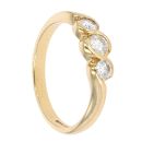 18ct Yellow Gold 0.40ct Diamond Trilogy Ring