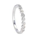 9ct White Gold 0.17ct Diamond Half Eternity Ring by Anya Belle