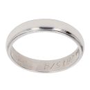 18ct White Gold Milgrain Wedding Band 3.9mm