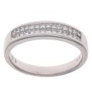 18ct White Gold 0.50ct Princess Cut Diamond Half Eternity Ring
