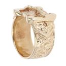 9ct Yellow Gold Double Buckle Ring