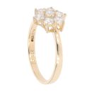 9ct Yellow Gold Cubic Zirconia Cluster Ring