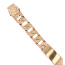 9ct Yellow Gold Patterned ID Bracelet 7.5"