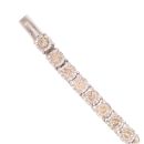 9ct White Gold 7.00ct Brilliant Cut Tinted Diamond Tennis Bracelet 7"