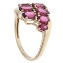 9ct Yellow Gold Pink Gemstone Cluster Ring