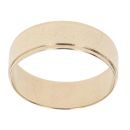 9ct Yellow Gold Stripe Edge Wedding Band 6mm