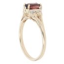 9ct Yellow Gold 0.02ct Diamond And Purple Gemstone Ring