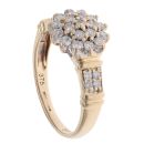 9ct Yellow Gold 0.50ct Brilliant Cut Diamond Cluster Ring