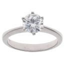 14ct White Gold 1.00ct Brilliant Cut Diamond Solitaire Ring