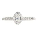 18ct White Gold 0.53ct Marquise Diamond Cluster Ring