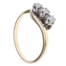 18ct Yellow Gold 0.25ct Brilliant Cut Diamond Trilogy Ring