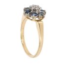 18ct Yellow Gold 0.10ct Diamond And Sapphire Ring